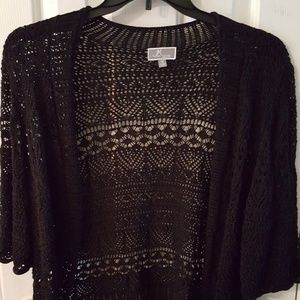 JM Collection "crocheted" Shrug, Size 1X